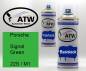 Preview: Porsche, Signal Green, 22S / M1: 400ml Sprühdose + 400ml Klarlack - Set, von ATW Autoteile West.
